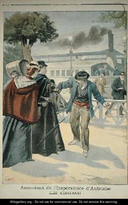 The Crime the Assassination of Elizabeth 1837-98 Empress of Austria - Fortune Louis Meaulle
