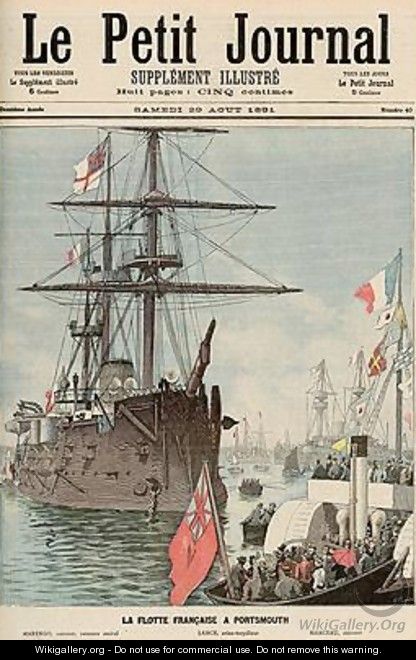 The French Flotilla in Portsmouth from Le Petit Journal 29th August 1891 - Fortune Louis Meaulle
