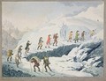 Valentine Richards Ascent of Mont Blanc by M de Saussure in August 1787 1790 - Christian von Mechel