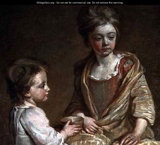 Portrait of Two of the Artists Children - Sir John Baptist de Medina