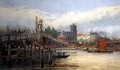 Old Putney Bridge 1881 - Hubert James Medlycott