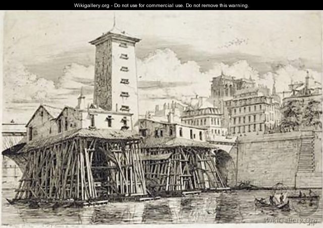 The Pump Notre Dame 1852 - Charles Meryon