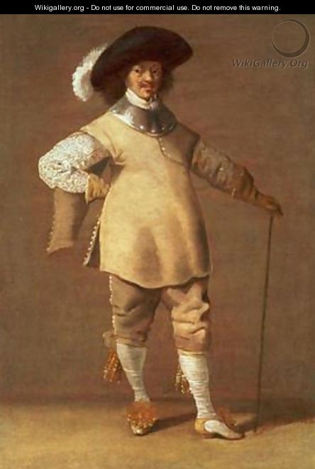 A Cavalier standing in an Interior 1635 - Jacob Fransz van der Merck