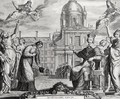 Robert de Sorbon 1201-94 and Cardinal Richelieu 1575-1642 in Front of the Sorbonne - Matthäus the Elder Merian