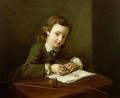 Boy Drawing at a Table - Philipe Mercier