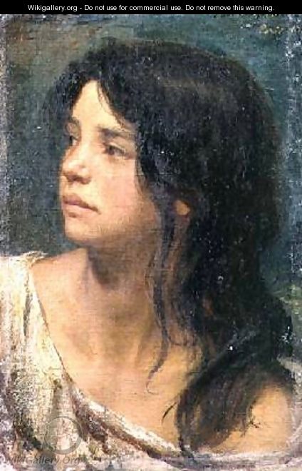 Portrait of a dark-haired girl 1867 - Paul Friedrich Meyerheim