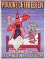 Poster advertising La Poudre Chefdebien to prevent and cure diseases on vines 1914 - (Michel Liebaux) Mich