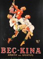 Poster advertising Bec-Kina French aperitif 1910 - (Michel Liebaux) Mich