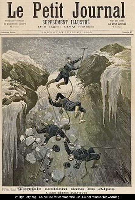 A Terrible Accident in the Alps from Le Petit Journal 23rd July 1892 - Henri Meyer