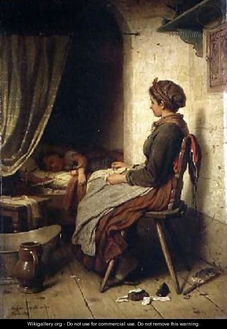 The Sleeping Child - Johann Georg Meyer von Bremen