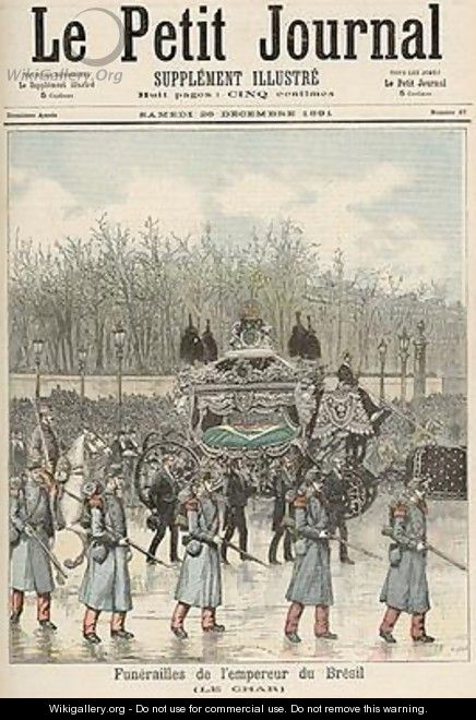 The Funeral of the Emperor of Brazil The Carriage from Le Petit Journal 26th December 1891 - Henri Meyer