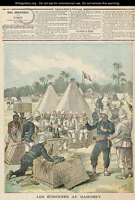 New Years Boxes in Dahomey from Le Petit Journal 31st December 1892 - Henri Meyer