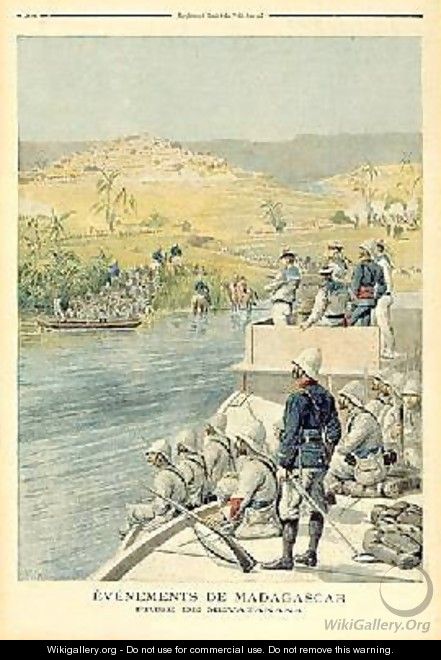 Events in Madagascar The Capture of Mevatanana illustration from Le Petit Journal 30th June 1895 - Henri Meyer