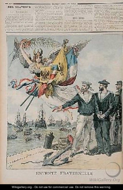 The Franco-Russian Entente illustration from Le Petit Journal 30th September 1893 - Henri Meyer
