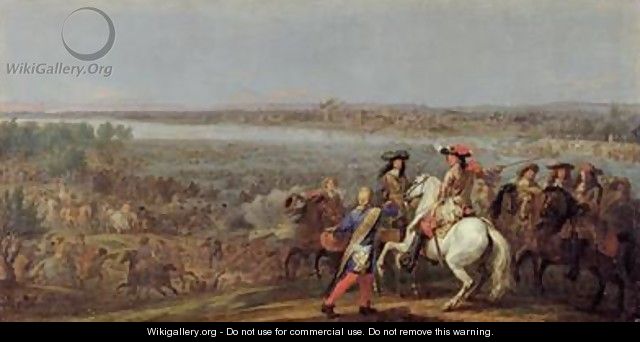 The Crossing of the Rhine 12th June 1672 - Adam Frans van der Meulen