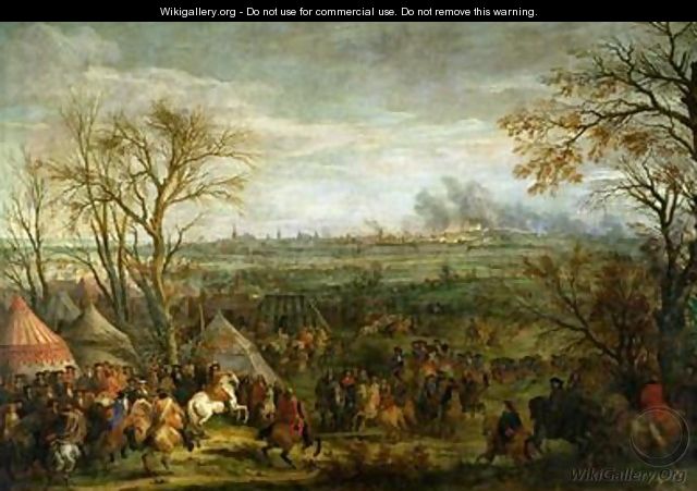 The Taking of Cambrai in 1677 by Louis XIV 1638-1715 late 17th century - Adam Frans van der Meulen