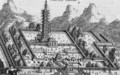 The Paolinx Pagoda from an account of a Dutch Embassy to China 1665 - Jacob van Meurs