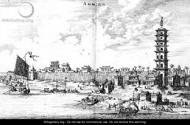 Anhing from an account of a Dutch Embassy to China 1665 - Jacob van Meurs