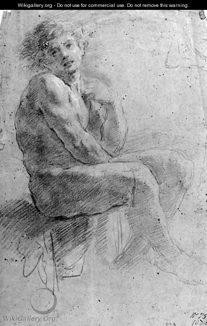 A seated nude - Guglielmo Cortese (see COURTOIS, Guillaume)