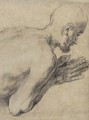 Study of a praying man, bust-length, in profile to the right - Guido Reni