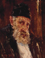 An Elderly Bearded Gentleman, Bust Length, Wearing A Hat - Greek School