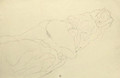 Liegender Halbakt nach rechts 6 - Gustav Klimt