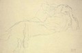 Liegende Frau von vorne - Gustav Klimt
