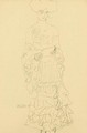 Lesende oder Singende von vorne - Gustav Klimt