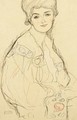 Brustbild nach rechts, das Gesicht von vorne - Gustav Klimt