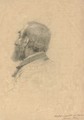 Bartiger Mann im Profil nach links - Gustav Klimt