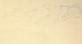 Auf dem Bauch liegender Halbakt nach rechts, den Kopf auf den Oberarm gelegt - Gustav Klimt
