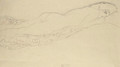 Auf dem Bauch liegender Akt nach rechts 2 - Gustav Klimt