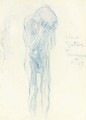 Akt eines Greises mit vorgehaltenen Handen (Study for Philosophie) - Gustav Klimt