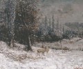 Chevreuils dans la neige - Gustave Courbet