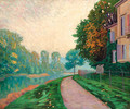 Bord de riviere, effet de brume matinale - Gustave Caillebotte