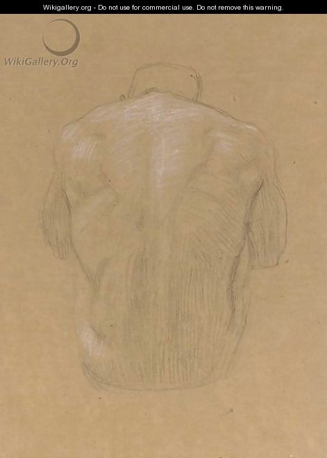 Studie futr den Mann des sitzenden Menschenpaares - Gustav Klimt