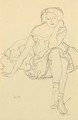 Sitzende von vorne - Gustav Klimt