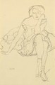 Sitzende von vorne - Gustav Klimt