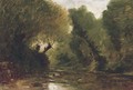 A forest stream - a study - Gustave Castan