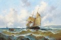 Off the French coast - Gustave de Breanski