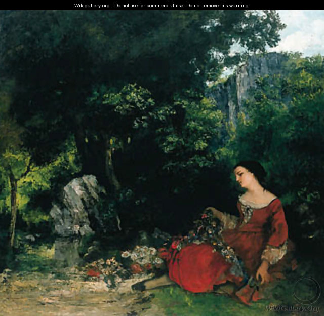 Femme la guirlande - Gustave Courbet