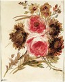 A bouquet of roses and peonies - Giuseppe Bernardino Bison