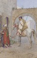 The Carpet Seller and Horseman - Giulio Rosati