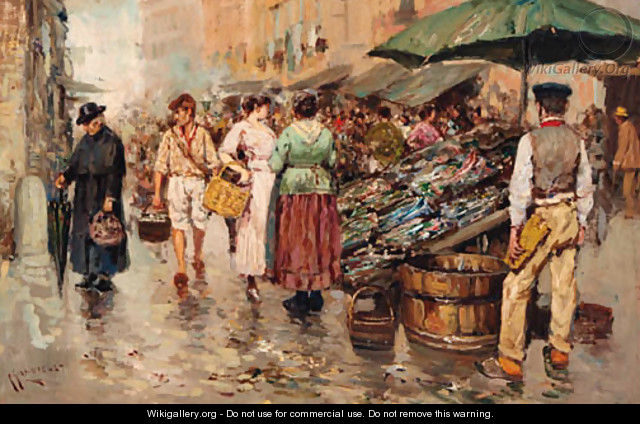 A busy Market - Giuseppe Giardello