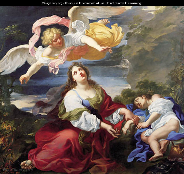The Angel Appearing to Hagar and Ishmael in the Desert - Giuseppe Ghezzi