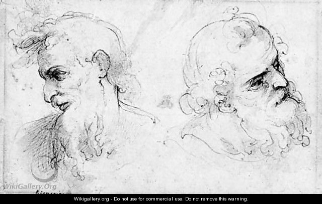 Two heads of Apostles - Giuseppe (d