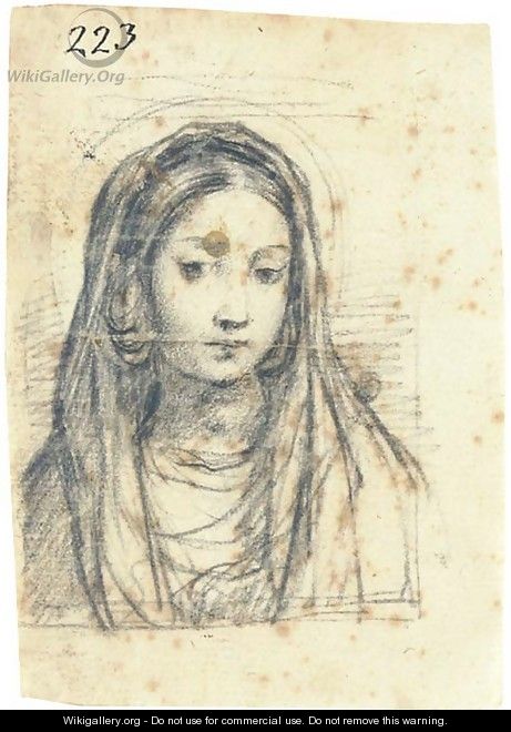 The Madonna, bust-length, looking down - Giuseppe (d