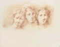 Three female heads, perhaps for the Three Graces - Giuseppe Bernardino Bison