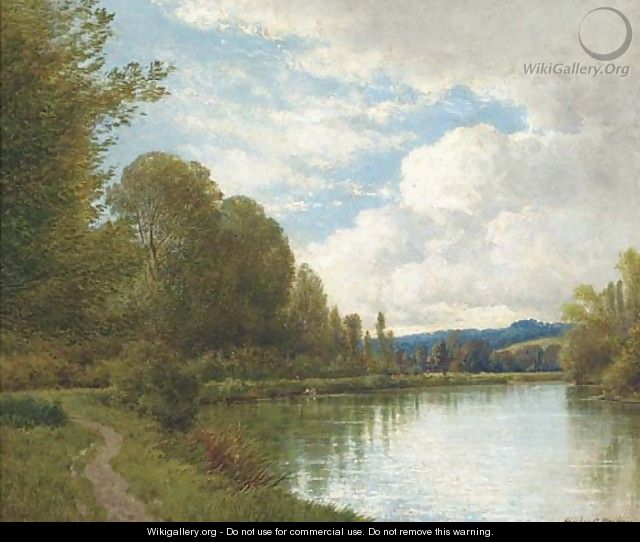 A tranquil river landscape - Gordon Arthur Meadows