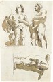 Two studies of Hercules - Giovanni Domenico Tiepolo